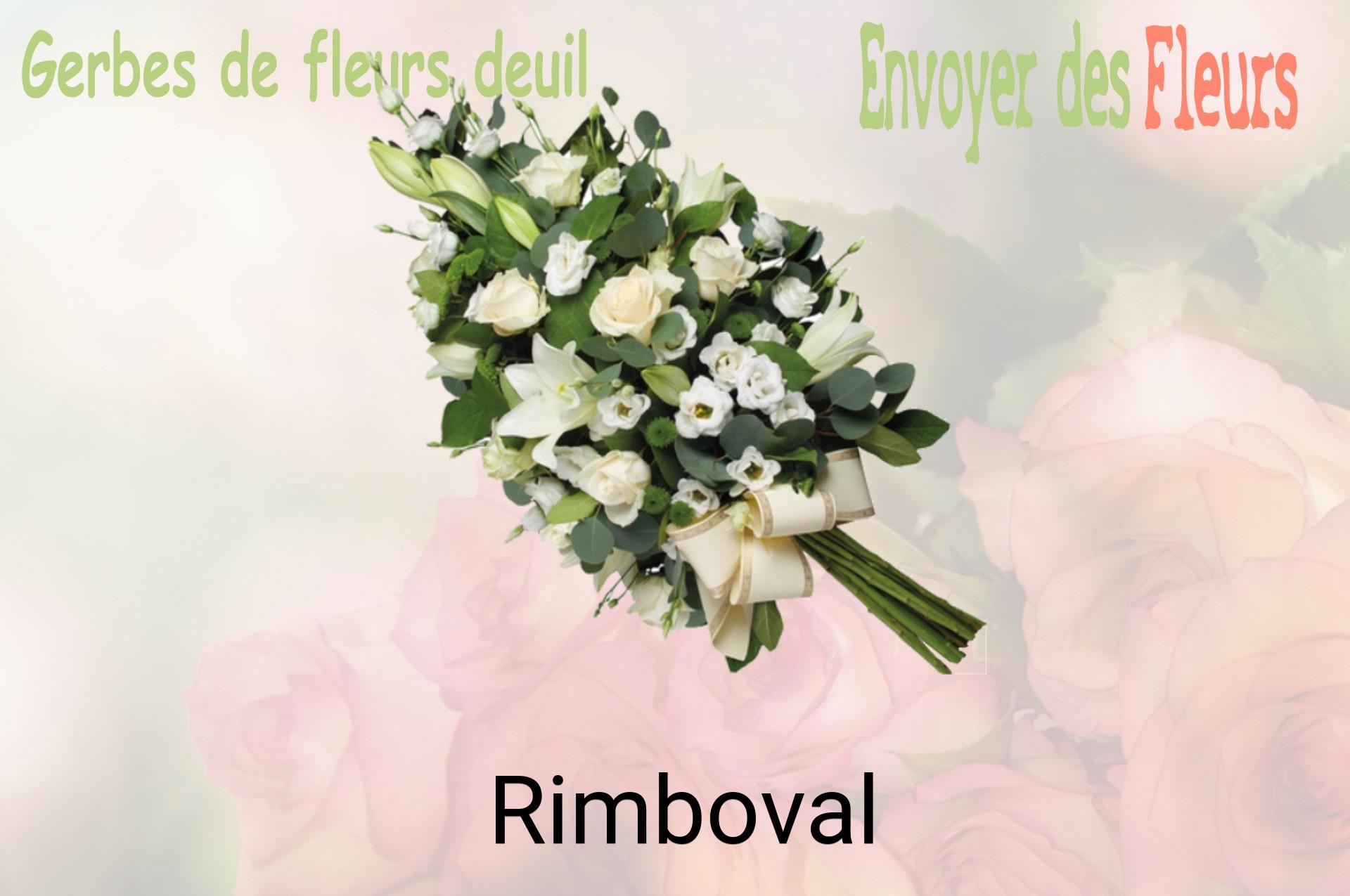 Gerbe de fleurs de deuil livrée à Rimboval